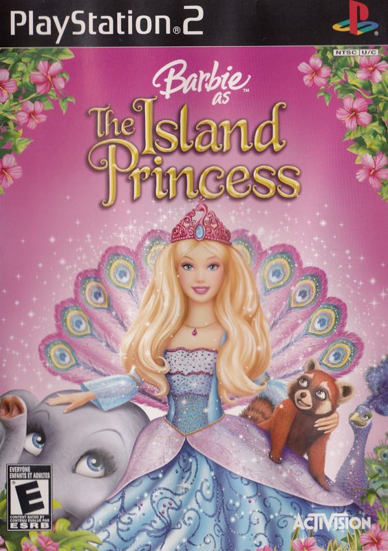 Barbie as the Island Princess box art for Playstation 2
